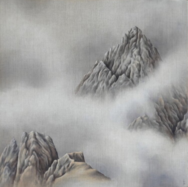 Peinture intitulée ""Monts et Nuées" N°5" par Christine Serain (Suting Su Ting), Œuvre d'art originale, Acrylique Monté sur…
