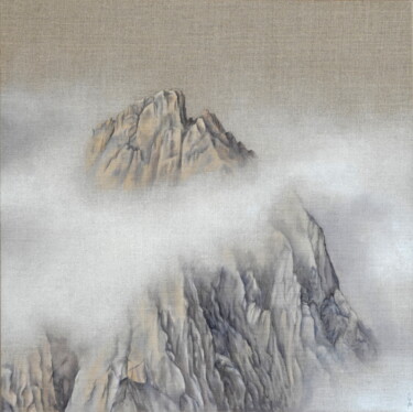 Peinture intitulée ""Monts et Nuées" N°4" par Christine Serain (Suting Su Ting), Œuvre d'art originale, Acrylique Monté sur…