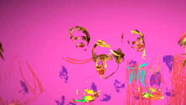 Arte digitale intitolato "Femmes pensives" da Christine Vannier, Opera d'arte originale, Modellazione 3D