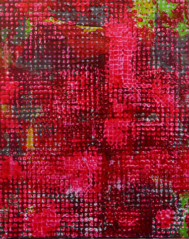 Painting titled "Les pixels de ma vi…" by Christine Vannier, Original Artwork, Pigments