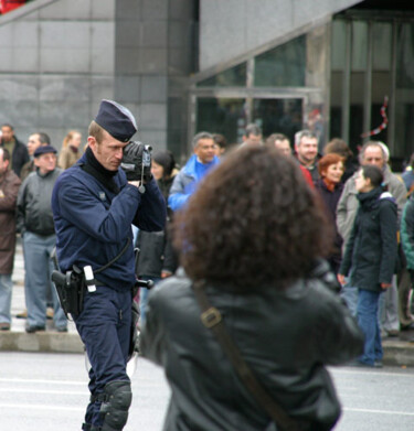 Photographie intitulée "manif" par Christine Vannier, Œuvre d'art originale