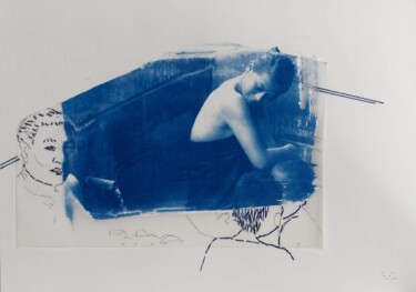 Printmaking titled "cyanotype V" by Christine Vannier, Original Artwork, Monotype