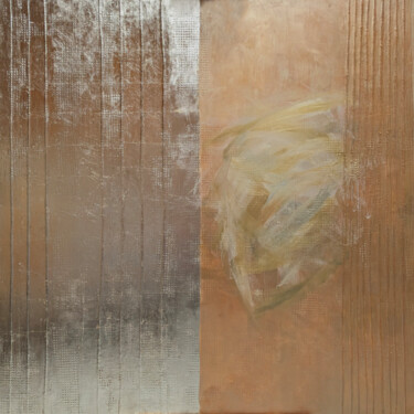 Painting titled "Pavillon d'Or" by Christine Vannier, Original Artwork, Pigments Mounted on Wood Stretcher frame