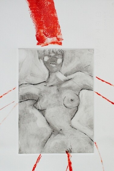 Gravures & estampes intitulée "danseuse 4" par Christine Vannier, Œuvre d'art originale, Gravure