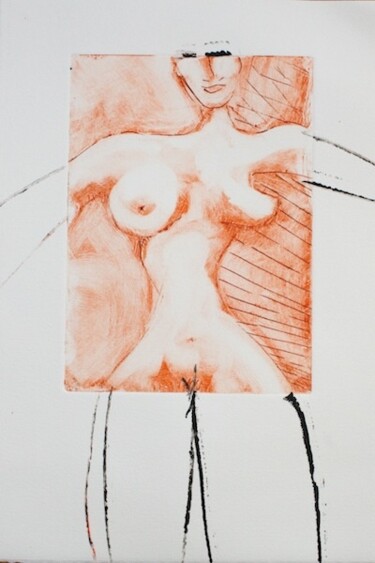 Gravures & estampes intitulée "danseuse 5" par Christine Vannier, Œuvre d'art originale, Gravure