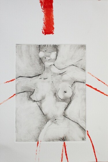 Gravures & estampes intitulée "danseuse 7" par Christine Vannier, Œuvre d'art originale, Gravure