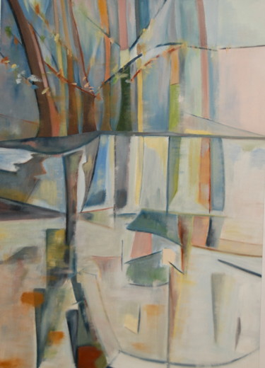 Painting titled "Arbres" by Christine Zima, Original Artwork