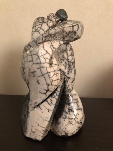 Sculpture intitulée "Carrément" par Christine Batard, Œuvre d'art originale, Argile
