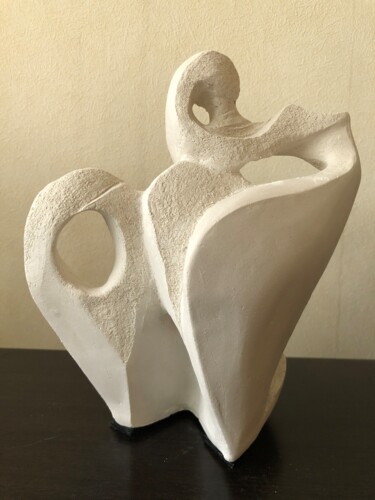 Sculpture intitulée "Blancheur" par Christine Batard, Œuvre d'art originale, Argile