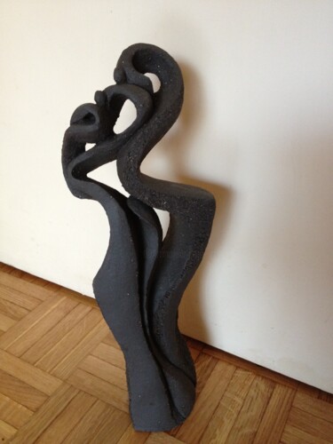Sculpture intitulée "danse noire" par Christine Batard, Œuvre d'art originale, Argile