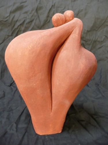 Sculpture titled "Rondeurs" by Christine Batard, Original Artwork, Terra cotta