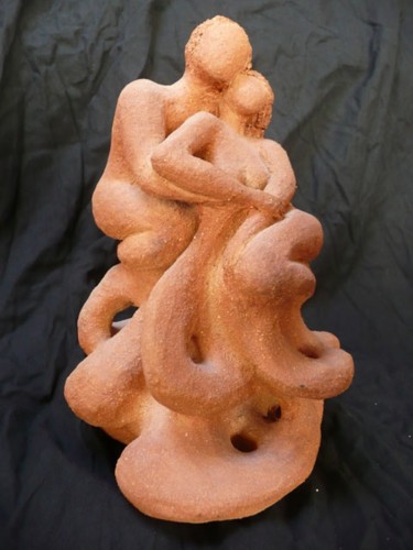 Sculpture intitulée "Ternura" par Christine Batard, Œuvre d'art originale, Terre cuite