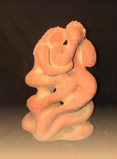 Sculpture titled "Etonnement" by Christine Batard, Original Artwork, Terra cotta