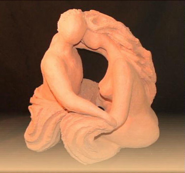 Скульптура под названием "douceur" - Christine Batard, Подлинное произведение искусства, Терракота