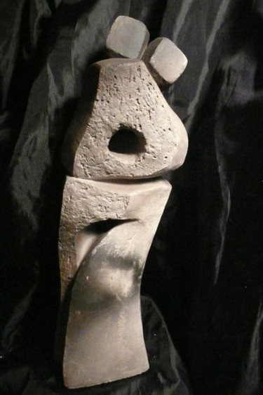 Sculpture titled "Cendrés" by Christine Batard, Original Artwork, Terra cotta