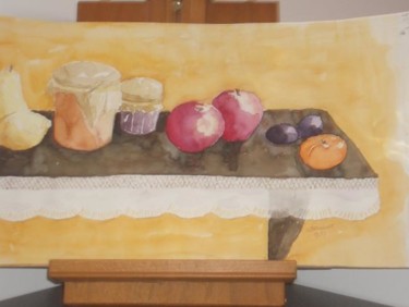 Peinture intitulée "fruits" par Christine Bousquet, Œuvre d'art originale, Huile