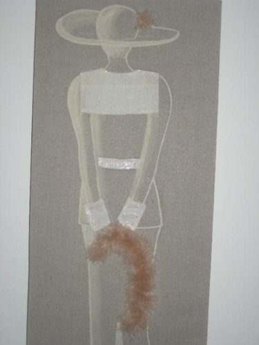 Malerei mit dem Titel "Silouette pile" von Christine Bousquet, Original-Kunstwerk, Öl