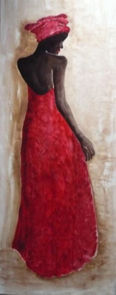 Peinture intitulée "Africa one" par Christine Bousquet, Œuvre d'art originale