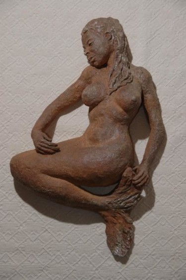 Sculpture intitulée "sirène" par Christine Lambert, Œuvre d'art originale, Terre cuite