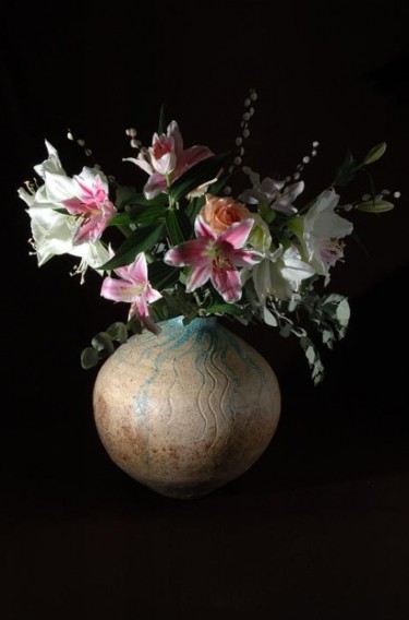 Sculpture intitulée "bouquet" par Christine Lambert, Œuvre d'art originale, Terre cuite