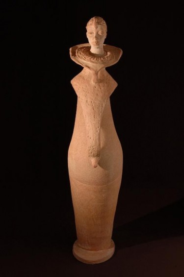 Sculpture intitulée "Amphore" par Christine Lambert, Œuvre d'art originale, Terre cuite