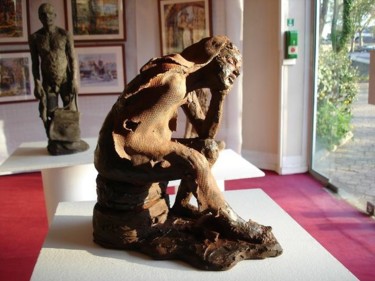 Sculpture intitulée "errance" par Christine Lambert, Œuvre d'art originale, Terre cuite