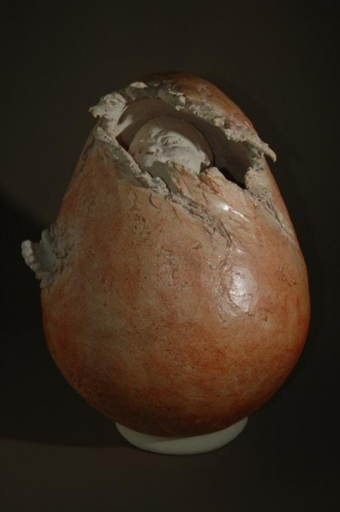 Sculpture intitulée "eggs" par Christine Lambert, Œuvre d'art originale, Terre cuite