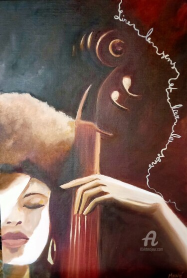 Peinture intitulée "Les sens" par Chrystine Mounié, Œuvre d'art originale, Huile