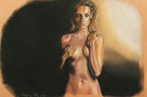 Painting titled "Sensualité" by Christine Pultz, Original Artwork