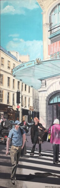 Картина под названием "Coin de rue de Pari…" - Christine Revillon, Подлинное произведение искусства, Акрил Установлен на Дер…