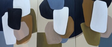 Peinture intitulée "Rencontres (triptyq…" par Christine Teisserenc, Œuvre d'art originale, Acrylique Monté sur Châssis en bo…