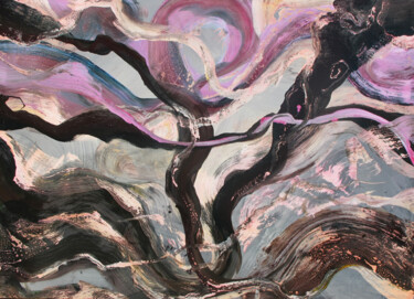 Peinture intitulée "Des lambeaux qui tr…" par Christophe Carton, Œuvre d'art originale, Huile