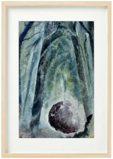 Malerei mit dem Titel "Mystère..." von Christophe Carton, Original-Kunstwerk, Aquarell