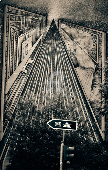 Fotografia intitulada "the high way was my…" por Christof Bamberg, Obras de arte originais, Fotografia Manipulada