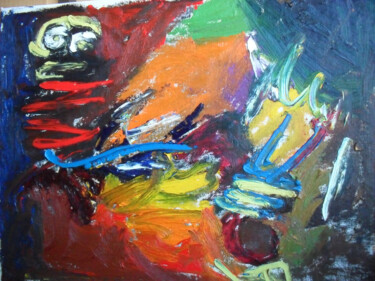 Schilderij getiteld "composition in color" door Christoffer Christiaan Sandee, Origineel Kunstwerk, Olie