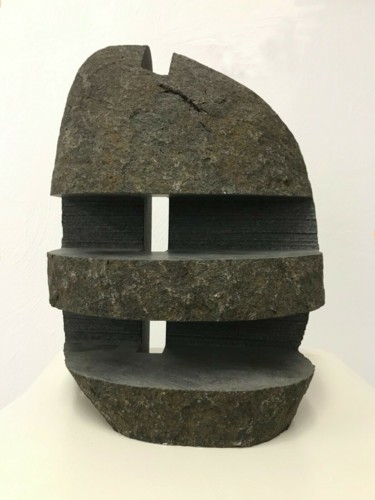 Sculpture titled "Findling 2, G-NOM C…" by Christoph Jakob, Original Artwork, Stone