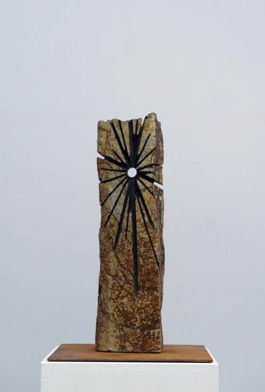 Sculpture titled "Basalt Column 3" by Christoph Jakob, Original Artwork, Stone