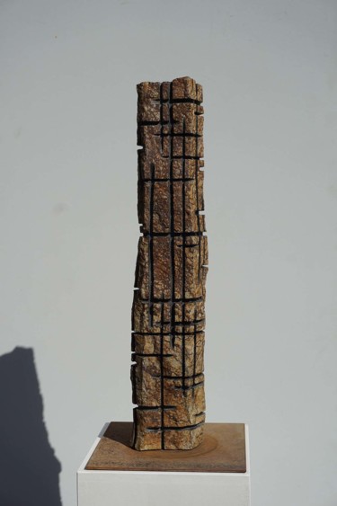 Sculpture titled "Basalt Column 5" by Christoph Jakob, Original Artwork, Stone