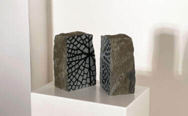 Sculpture titled "Mirror_org_05" by Christoph Jakob, Original Artwork, Stone