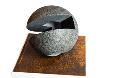 Skulptur mit dem Titel "Boulder" von Christoph Jakob, Original-Kunstwerk, Stein