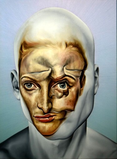 Картина под названием "FaceFS175 Amy - Apo…" - Christophe Avella Bagur, Подлинное произведение искусства, Масло