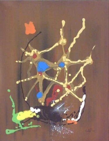 Malerei mit dem Titel "TRABYSSE" von Christophe Bertrand (CEBO), Original-Kunstwerk, Öl