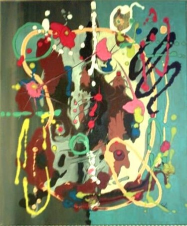 Peinture intitulée "Asile" par Christophe Bertrand (CEBO), Œuvre d'art originale