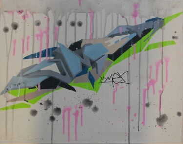 Malerei mit dem Titel "Graff 2 2022" von Christophe Caniac, Original-Kunstwerk, Acryl