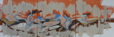 Картина под названием "Graff 1 2023" - Christophe Caniac, Подлинное произведение искусства, Акрил