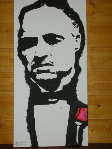 Peinture intitulée "Marlon Brando" par Christophe Caniac, Œuvre d'art originale