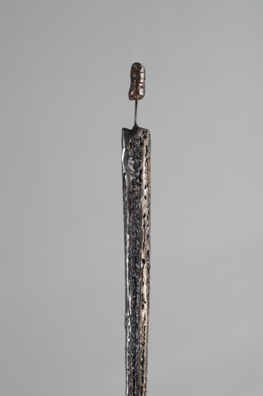 Sculpture titled "Monolithe - 2 mètres" by Christophe-Christophe, Original Artwork, Metals