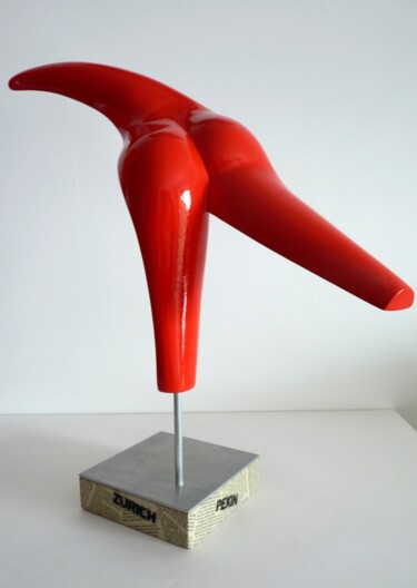 Sculpture titled "La course" by Christophe Clement, Original Artwork, Aluminium