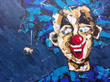 Peinture intitulée "l'amie d'un clown" par Christophe Dikant, Œuvre d'art originale, Acrylique