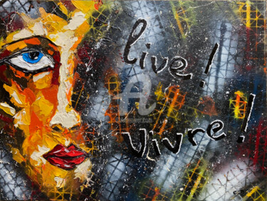 Painting titled "Visage 18 "N'oublie…" by Christophe Dikant, Original Artwork, Acrylic